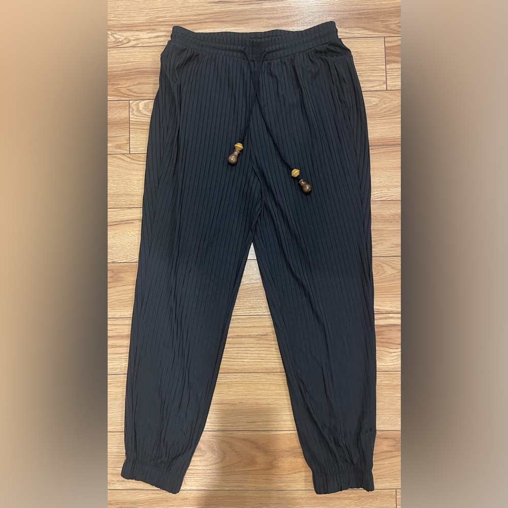 Dex black Pants with elastic waist small strings women